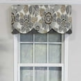 thumbnail image 2 of RLF Home Verona Petticoat Modern Premium Design Printed Valance 3" Rod Pocket 50" x 15" Sand/Gray, 2 of 3