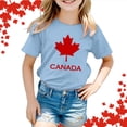 thumbnail image 2 of GDREDA Canada T-Shirt Drapeau Imprimé Filles T-Shirt à Manches Courtes d'Été Col Rond T-Shirt Coupe Décontractée T-Shirts Basiques, 2 of 6