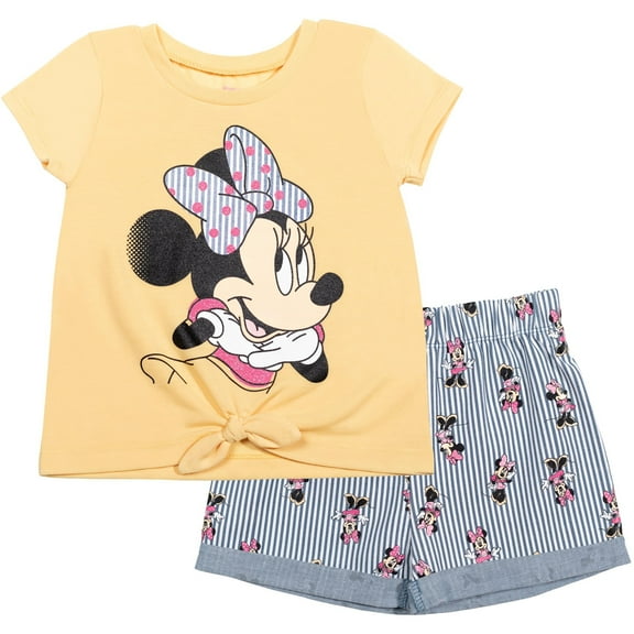 Disney Minnie Mouse Toddler Girls Graphic T-Shirt & Shorts Pink 5T