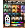 thumbnail image 3 of Luces con sensor de movimiento para debajo del armario SZOKLED, 58 LED RGB, paquete de 6, 3 of 9