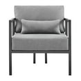 thumbnail image 6 of Valentina 4 Piece Dark Gray Aluminum Outdoor Seating Set with Dark Gray Cushions, 6 of 8