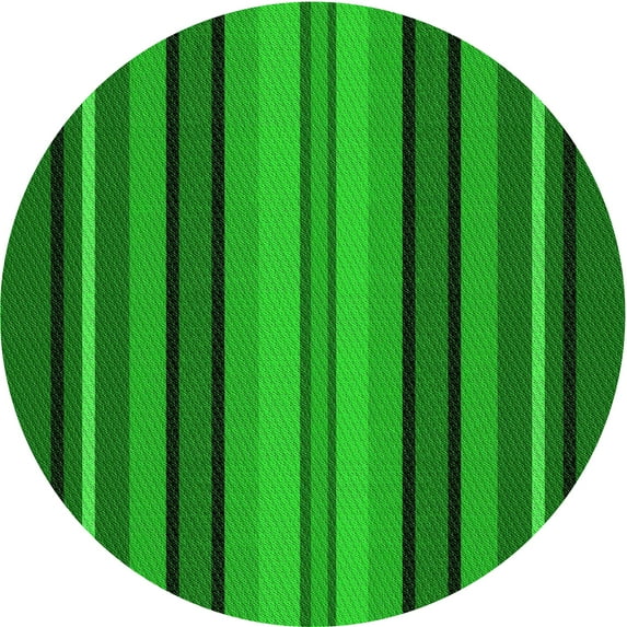 Ahgly Company Indoor Round Patterned Green Area Rugs, 7' Round