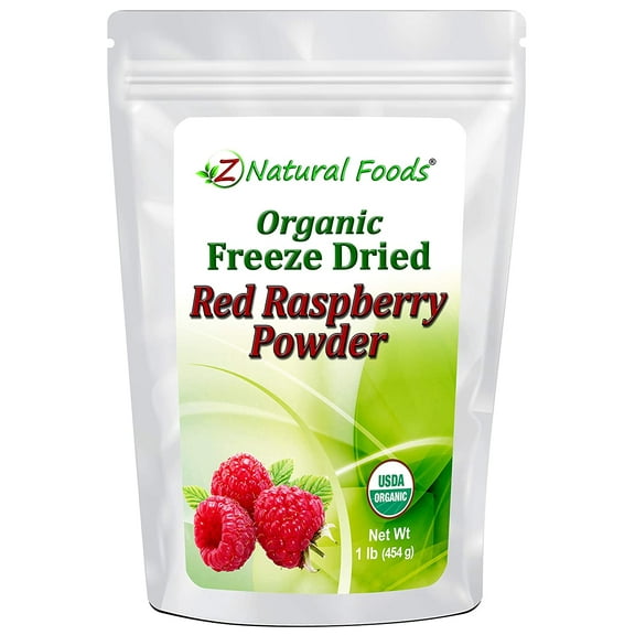 Z Natural Foods Organic Red Raspberry Powder, Freeze Dried Fruit Powder, 1 lb
