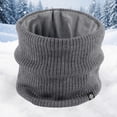 thumbnail image 2 of Wdgfv Winter Knitted Neck Warmer Scarf Double Layer Lined Thermal For Cold Weather And Outdoor Activities Grey One Size, 2 of 3