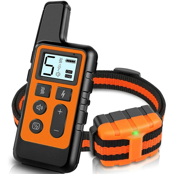 Dog Training Collar, Waterproof Shock Collars for Dog with Remote Range 1640 ft, 3 Training Modes, Beep, Vibration and Shock, Rechargeable Electric Dog Collar for Small Medium Large Dogs