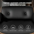thumbnail image 6 of Hawsaiy Hawsaiy PU Leather Lounge Chair with Ottoman, Mid Century Modern Eames Recliner with Wide Armrests, Heavy Duty Base for Living Room, Bedroom, Office, 6 of 8