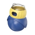 thumbnail image 2 of El juguete de dispensador de tratamiento para perros, enriquecimiento de la bola de de rompecabezas recargable para la dispensación de alimentos Amarillo azul, 2 of 10