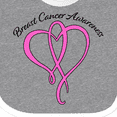 thumbnail image 4 of Inktastic Breast Cancer Awareness with Pink Ribbon Heart Boys or Girls Baby Bib, 4 of 4