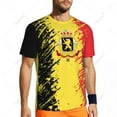 thumbnail image 4 of Exclusive design Belgium Flag Grain 3D Printed Men For Running Bike Soccer Tennis Fitness Sports tshirt Mesh Fans Short T-shirt, 4 of 8