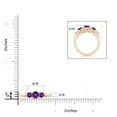 thumbnail image 4 of ANGARA Vintage Style Three Stone Natural Amethyst Wedding Band in Rose Gold for Women | February Birthstone, Anniversary, Jewelry Gift for Women | Natural Amethyst Engagement Ring (Ring Size - 5), 4 of 7