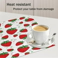 thumbnail image 4 of Spring Strawberries Placemats Set of 4 Table Mats Washable Placemat Waterproof Place Mats for Party Home Dining Table Decor 18x12 in, 4 of 5