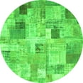 thumbnail image 1 of Ahgly Company Indoor Round Patchwork Green Transitional Area Rugs, 7' Round, 1 of 1