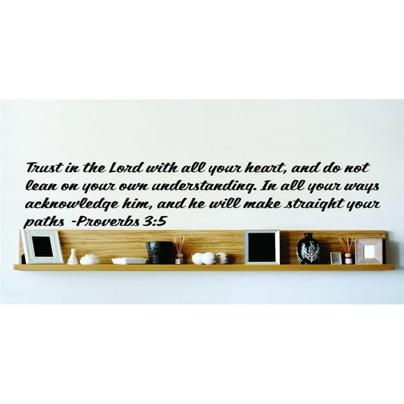 Wall Design Pieces Trust In The Lord With All Your Heart, And Do Not Lean On Your Own Understanding Proverbs 35 Life Bible Quote 20x20
