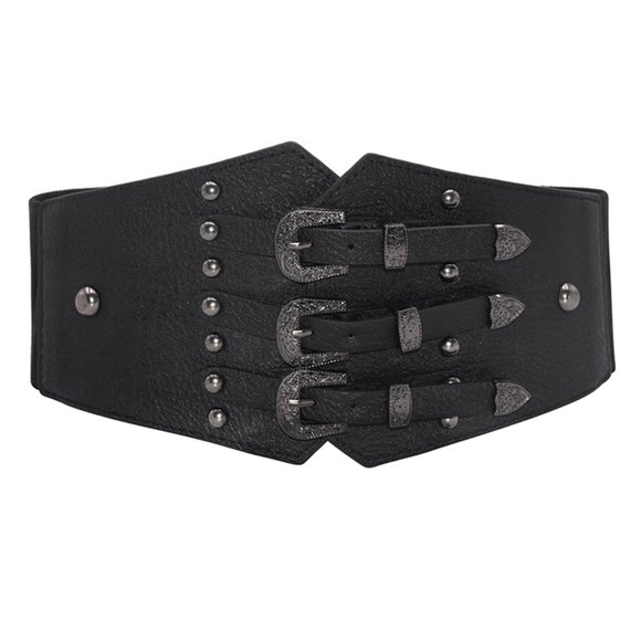 Up To $10 Belt Black Ladies Fashion Versatile Belt Elastic Girdle Simple Dress Belt
