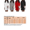 thumbnail image 2 of Innerwin Chandail à Enfiler Col Rond Robe Chandail pour Femme Hiver Manches Longues Robe Mini Épaisse Rouge m, 2 of 2