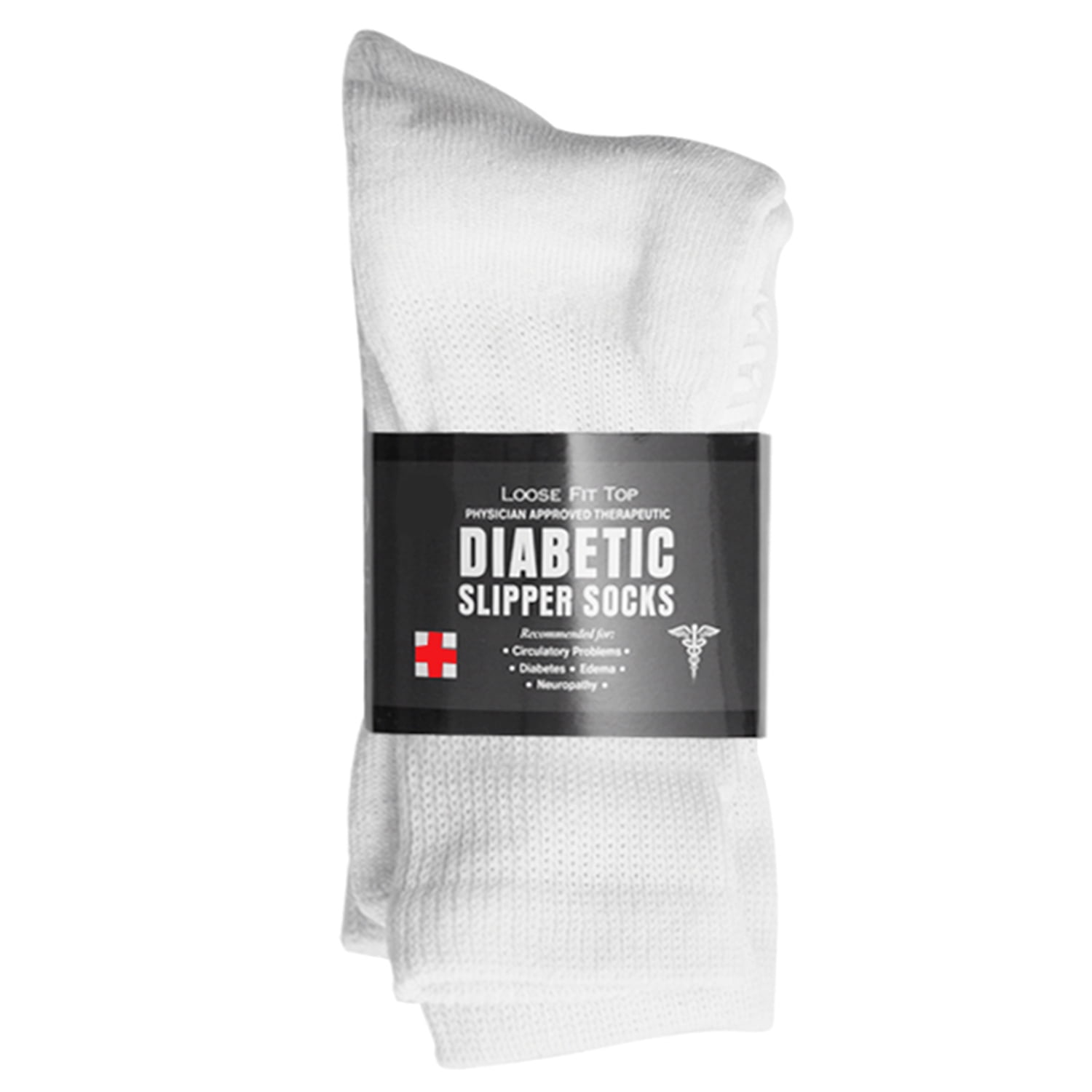 Diabetic Socks Unisex Non Skid Hospital Loose Fitting Slipper Socks