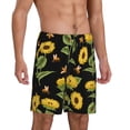 thumbnail image 2 of Easygdp Bees and Sunflowers Men's Short Pajama Pants, Sleep Shorts, Household Pants, Casual Pants with Pockets - Small, 2 of 9