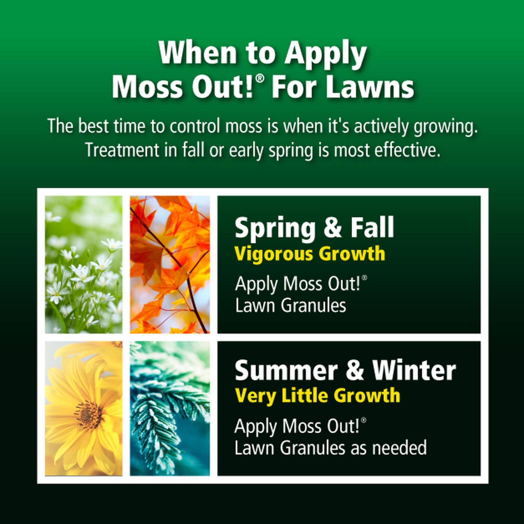 Lilly Miller Moss Out! for Lawns with 10% Iron, Moss Weed Killer, 20 lb. 1 Count