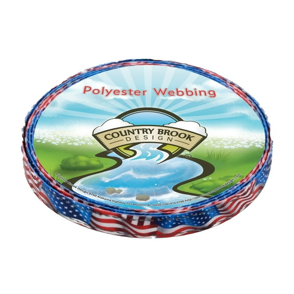 Country Brook Design - 5/8 Inch Flying Free Reflective Polyester Webbing