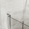 thumbnail image 6 of Goodyo 34"x 72"Bifold Frameless Glass Shower Door Combo w/ White Acrylic Shower Base,1/4"Tempered Clear Glass in Chrome Aluminum Finish,Foldable, 6 of 8