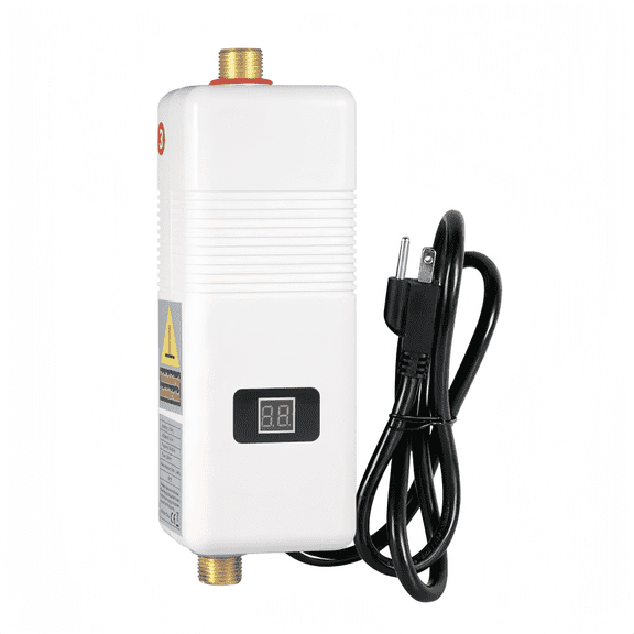 KingFurt 110V 3000W Tankless Electric 3-Second Instant Hot Water Heater For Kitchen and Bathroom