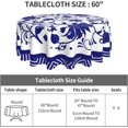 thumbnail image 2 of Blue and White Porcelain Paint Round Tablecloth Flower Table Cover Washable Tablecloths for Kitchen Dining Party Home Decor 60 inch, 2 of 6