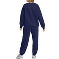 thumbnail image 4 of LEKODE Sweat Pants and Hoodie Set Women Matching Sweat Set Two Piece Tracksuit for Women Travel Outfits for Women Sports Jacket Sweatshirt with Pocket Hoodie Sets Summer Outfits for Women Navy S, 4 of 7
