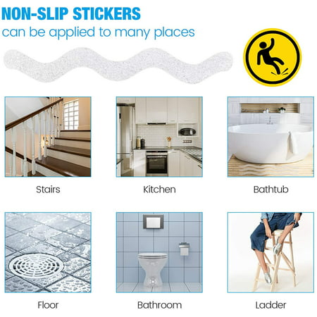 Non Slip Bathtub Strips Set Anti, How To Remove Adhesive Stickers From Bathtub