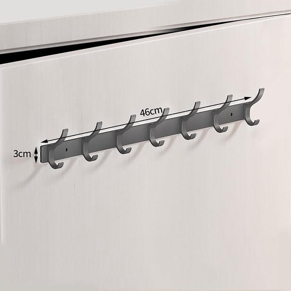Hometravel Behind The Door Hook No Drill, Wall-mounted Clothes Hanger, Fixed Hat Coat Rack for Entryway Closet