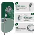 thumbnail image 6 of Cobbe Adjustable 12 Inch Rectangular High Pressure Dual Shower Head with 6-Spray Handheld Shower, Chrome, 6 of 11