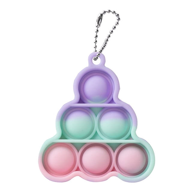 Llavero Stress Reliever Juguete Concentración Push Bubble Autismo Necesidades especiales Juguetes Tmvgtek juguetes de los niños