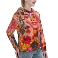 thumbnail image 6 of Salouo Vibrant Floral Collage Portrait Pattern Hoodie Sweatshirts for Women, Autumn Pullover Hoodie Workout Sweat Women's Long Sleeve Preppy Sweatshirts-Small, 6 of 7