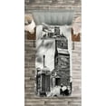 thumbnail image 3 of Ambesonne Grey Quilted Bedspread Set 2 Pcs, Old Vintage 60s Tractor, Twin Size, Grey, 3 of 3