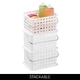 thumbnail image 3 of Small Stackable Shower Caddy Basket for College Dorm or Bathroom - Shower Tote for Shampoo or Body Wash, Made in USA, 3 of 8
