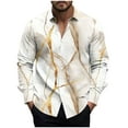 thumbnail image 2 of Donemore Men's Long Sleeve Collar Casual Shirt Fashion Print Trendy Design Business Casual Versatile Top, 2 of 5