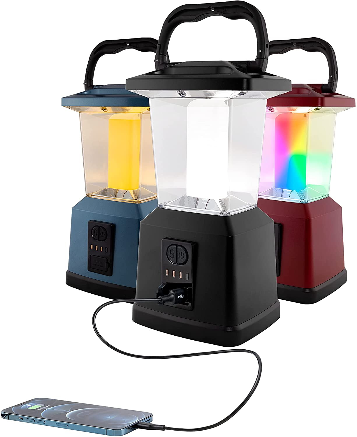 enbrighten 650 lumen rechargeable led lantern with usb power bank