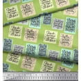 thumbnail image 3 of Soimoi Green Heavy Satin Fabric Motivational Quotes Text Print Fabric by Yard 54 Inch Wide, 3 of 3