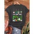 thumbnail image 6 of Women Crew Neck Plant Lady Indoor Potted Plants Greenery Graphic Print Short Sleeve Casual T-Shirt for Spring Summer, 6 of 7