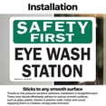 thumbnail image 3 of (2 Pack) Eye Wash Station OSHA Safety First Sign 7 Inch X 5 Inch Vinyl Label Decal Sticker Weather Resistant, UV Protected for Workplace, Business, and Construction Site, Made in the, 3 of 7
