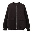 thumbnail image 4 of Wiyuqeen Womens Zip Up Quilted Jackets Lightweight Solid Jackets with Pockets Collarless Winter Jacket Coats Padded Outwear, 4 of 4