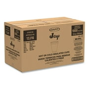 Dart Foam Drink Cups, 12 oz, Squat, White, 1,000/Carton