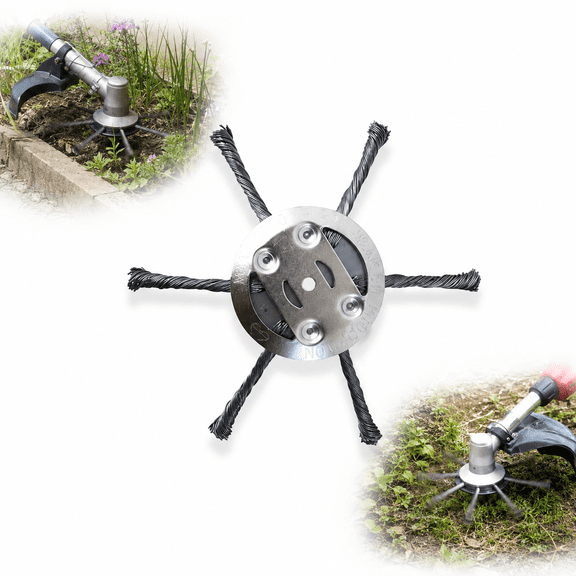6-Wire Steel Trimmer Head, Twisted Wire Weed Brush Cutter Head for Compatible Cordless Grass Trimmers, 5.9 Inch Replacement Weeding Attachment