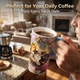 thumbnail image 6 of Topadorn Coffee Ceramic Mug Porcelain Latte Tea Cup With Lid in Gift Box 17ounce Cardinal Bird, 6 of 8