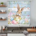 thumbnail image 4 of Easter Sheer Curtains 96" Long, Farmhouse Spring Rabbit Eggs Flowers Wooden Board Light Filering Curtains, Privacy Drapes Simi Floor to Veiling Curtain for Living Room Bedroom Large Window Treatment, 4 of 9