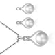 thumbnail image 2 of Conjunto de pendientes de collar de mujer conjunto de pendientes de collar de plata de aleación de temperamento simple y elegante collar Anggrek Collar de cadena de perlas, 2 of 8