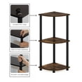 thumbnail image 3 of Furinno Turn-N-Tube Toolless Assembly 3-Tier Storage Shelves, Rustic Brown Corner Shelf, Open Storage Book Shelf, for Organization and Storage, Living Room, Home Office, Bedroom, Amber Pine, 3 of 4