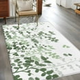thumbnail image 2 of Area Rugs 2.7'x5', Sage Green Leaves Carpet for Living Room Bedroom Dining Room, Summer Botanical Throw Kitchen Rugs Non Slip Washable Rectangle Indoor Outdoor Rugs, 2 of 8