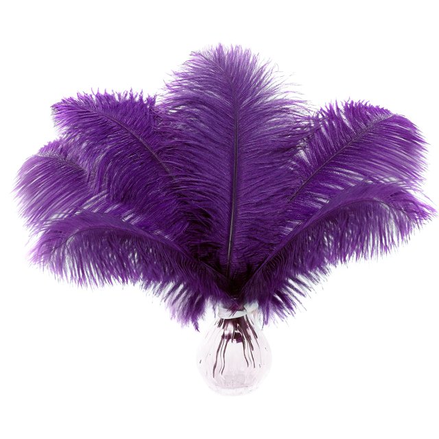Plumas de avestruz Soarer para manualidades, 15 unidades, 30 a 35 cm, color morado