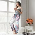 thumbnail image 6 of Picia Blue Swirl Fireworks Womens Soft Woven Cotton Elastic Waistband Sleep Pajama Pant Lounge Sleep Pant With Pockets And Drawstring-Large, 6 of 9