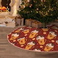 thumbnail image 5 of Daiia Heart Christmas Hot Cocoa Drawing Merry Christmas Tree Skirt , Xmas Large Lace-up Tree Skirt, Santa Snowflakes Rustic Home Decorations New Year Party Farmhouse Decor-36", 5 of 6
